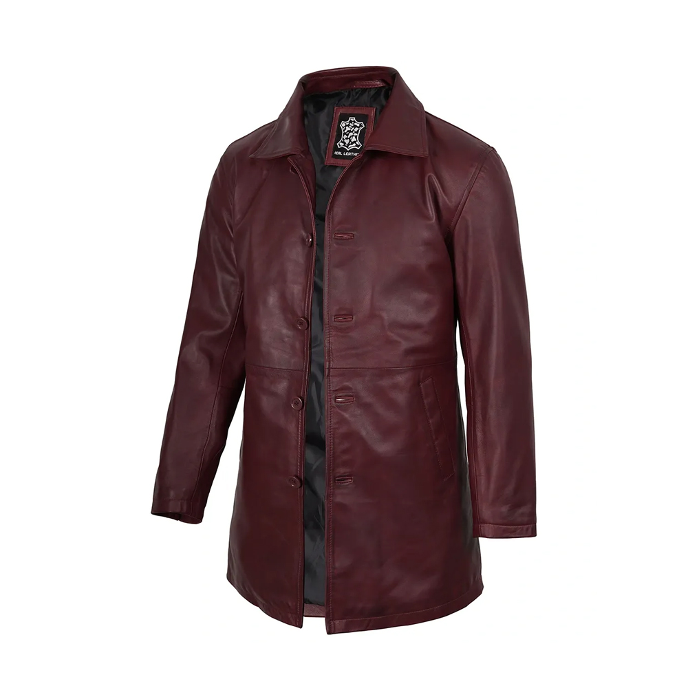 02 Men's Leather Coat - Image 1