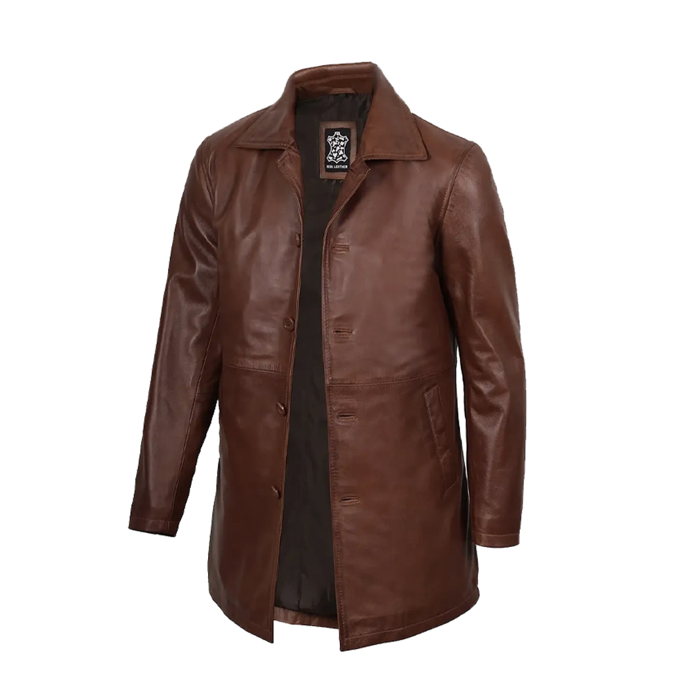 03 Men's Leather Coat - Image 1